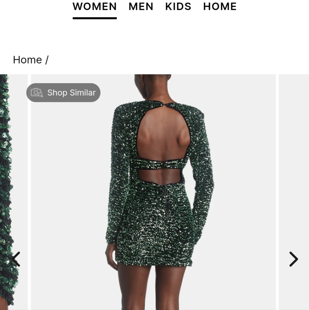 Brand New Cocktail Sequins Dress in beautiful crafted light emerald green shade